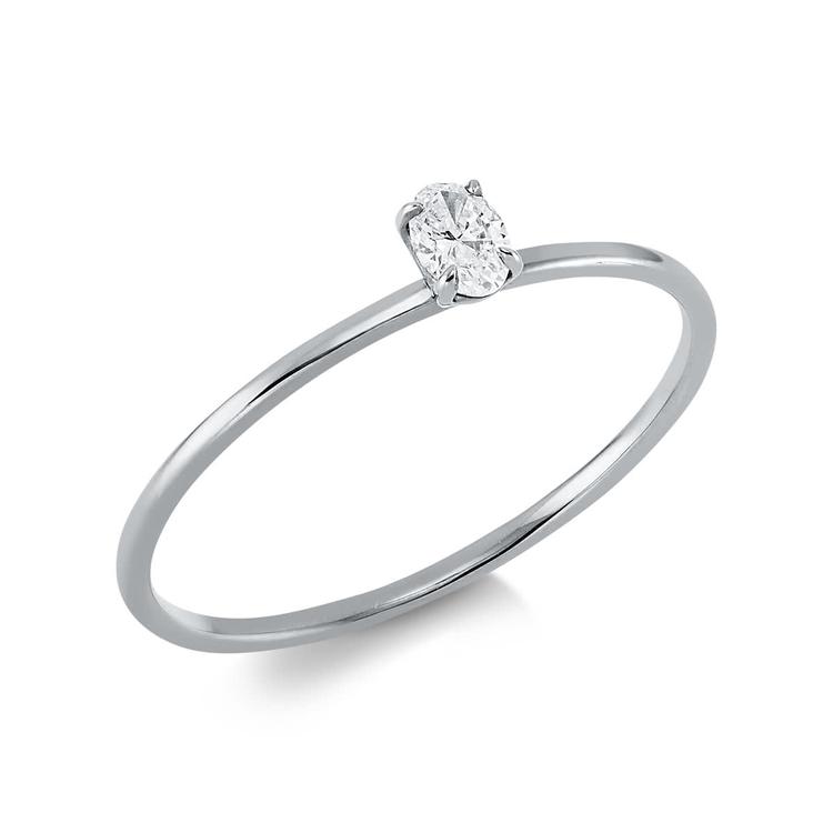 ALTHERR Diamonds Solitaire Ring Oval 0,11 ct. Größe 55 Referenz: 1EM43W855-1 0,11ct cover url