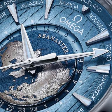 OMEGA Seamaster Aqua Terra GMT Worldtimer Summer Blue 43 Referenz: 220.10.43.22.03.002 Produktbild 2