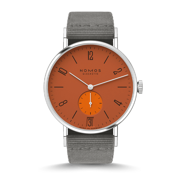 NOMOS Glashütte Tangente 38 Datum Poporange Referenz: 179.S13 cover url