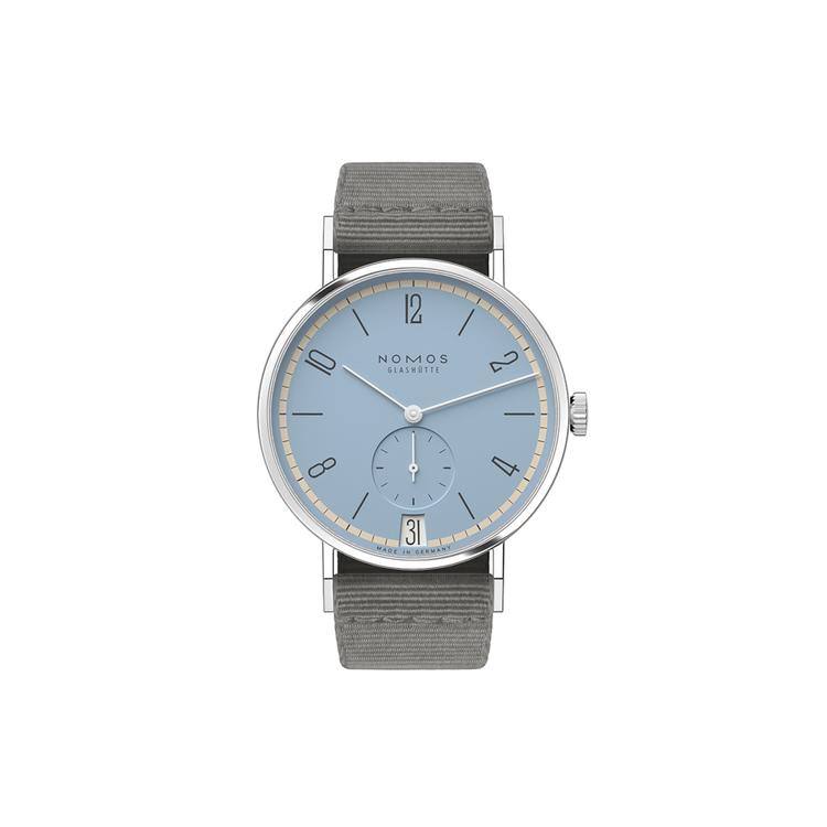 NOMOS Glashütte Tangente 38 Datum Frostblau Referenz: 179.S23 cover url