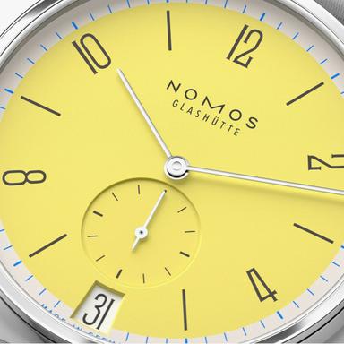 NOMOS Glashütte Tangente 38 Datum Kanari Referenz: 179.S6 Produktbild 3